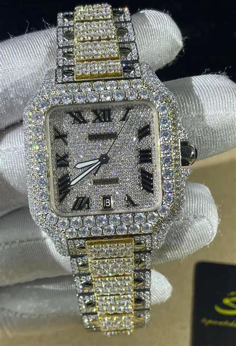 moissanite bust down watch